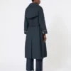 Trencz oversize z wodoodpornego twillu, kolor ultramaryna Trencz oversize z wodoodpornego twillu, kolor ultramaryna