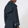 Trencz oversize z wodoodpornego twillu, kolor ultramaryna Trencz oversize z wodoodpornego twillu, kolor ultramaryna