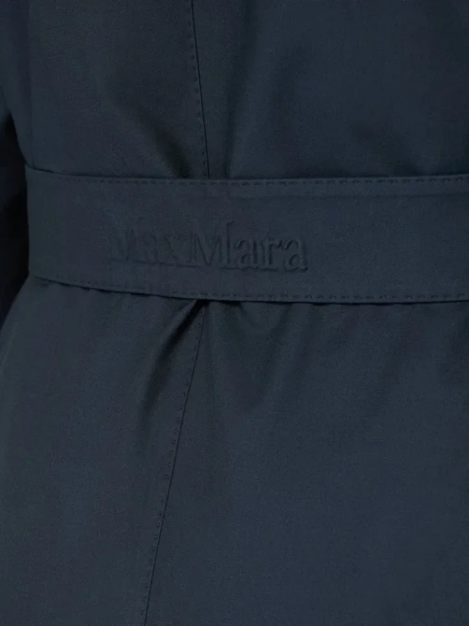 Trencz oversize z wodoodpornego twillu, kolor ultramaryna Trencz oversize z wodoodpornego twillu, kolor ultramaryna