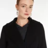 Wełniany płaszcz kopertowy, czarny Wełniany płaszcz kopertowy, czarny
