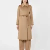 Wełniany płaszcz typu robe, kolor camel