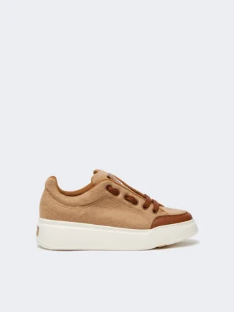 Wodoodporne trampki w kolorze camelowym, camel