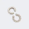 Zestaw dwóch kolczyków typu ear cuff, srebrny